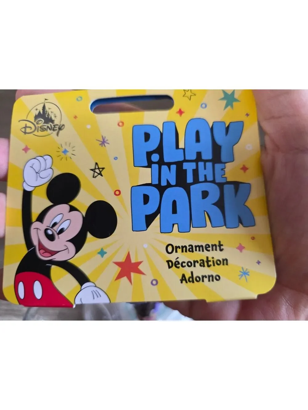 Disneyland Play in the Park Mickey & Minnie Mouse Roller Coaster Ornament